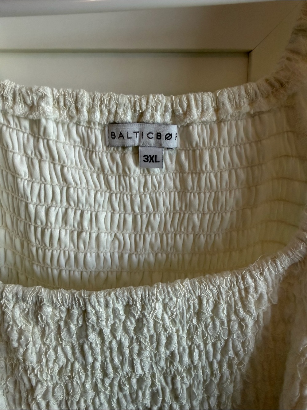 Baltic Born Ivory Lace Midi Dress - Smocked Bodice XXXL - Picture 3 of 7